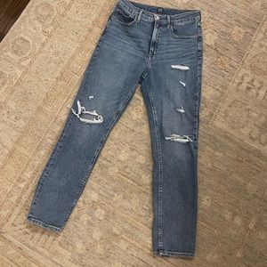 GAP High Rise Ripped Jeans